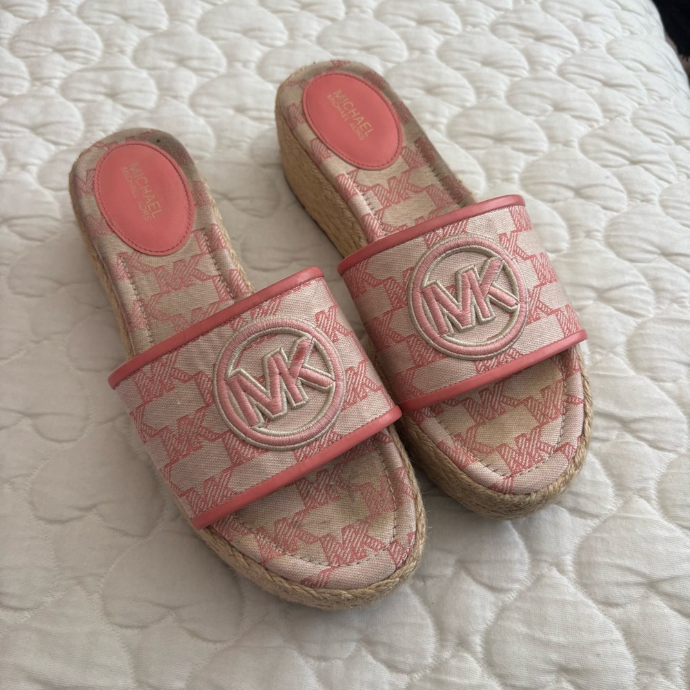Michael Kors Pink Espadrille Sandals